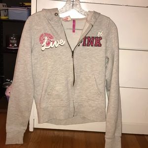 Victoria secret pink zip up sweatshirt